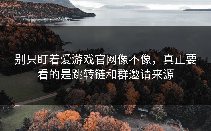别只盯着爱游戏官网像不像，真正要看的是跳转链和群邀请来源